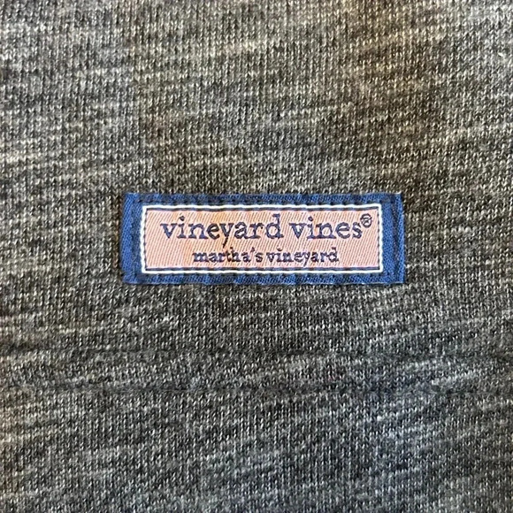 Vineyard Vines Shep Shirt Gray & Plaid 1/4 Zip Collared Pullover Warm Comfort - Picture 6 of 11